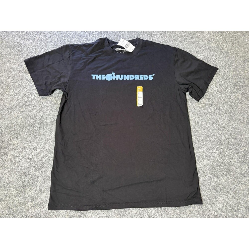 The Hundreds Shirt Mens L Black Crew Neck Tagless Cotton Logo Graphic Tee Casual